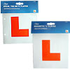 RED L PLATE STICKTIE ON PAIR 
