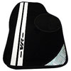 Viper White Stripe Laser Cut Vr Logo, Black Carpet