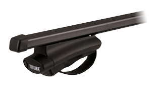isuzu D Max 4 Door Double Cab With Roof Rails 2012 Onwards Thule Square Roof Bar Set - Rapid System