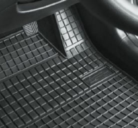 Catu00ae ToughRideu2122 Heavy-Duty 3 Piece Rubber All Season Floor Mats For Car Truck Van SUV, Black - Premium Trim To Fit Car Floor Mat, All Weather Deep Dish Automotive Floor Mats, Total