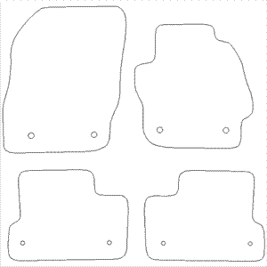 Mazda 3 2nd gen 8 Holes Car Mats