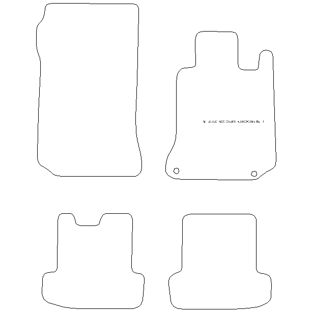 Mercedes C Class W204 Coupe Automatic Car Mats