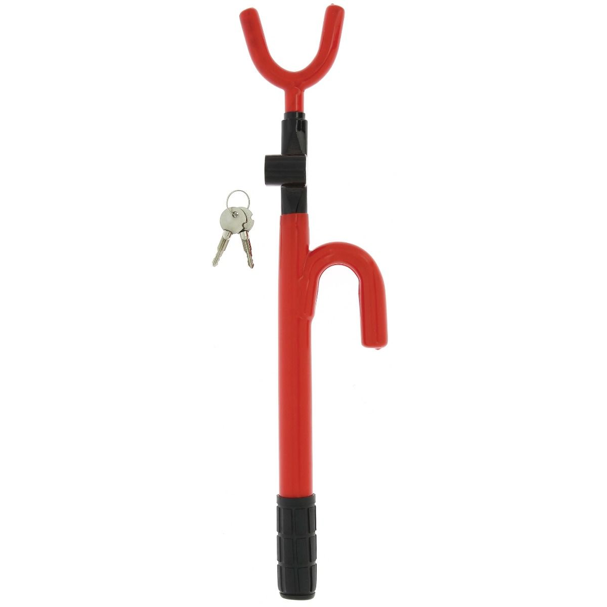Red Car & Van Interior Steering Wheel Lock Anti-Theft Clamp