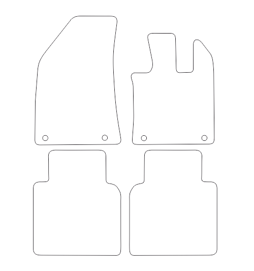 MG HS Automatic Car Mats with 2 Piece Rear (2024 Onwards)