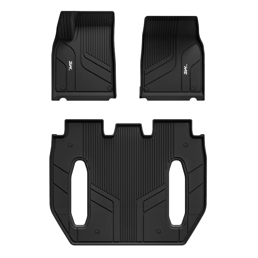 3W Custom All Weather Car Mats for Tesla Model X 6 Seat 1st & 2nd Row MAT