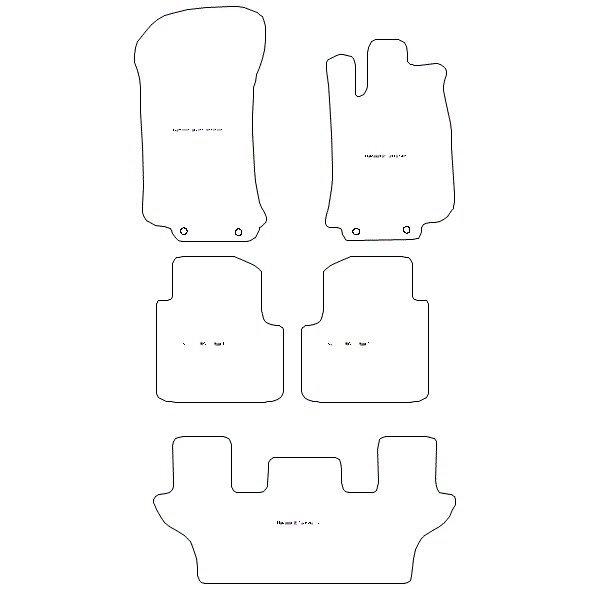 Mercedes R Class 5 Piece Car Mats