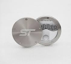 Ford Twist Off Back Tax Disc Holder - Titanium with ST logo