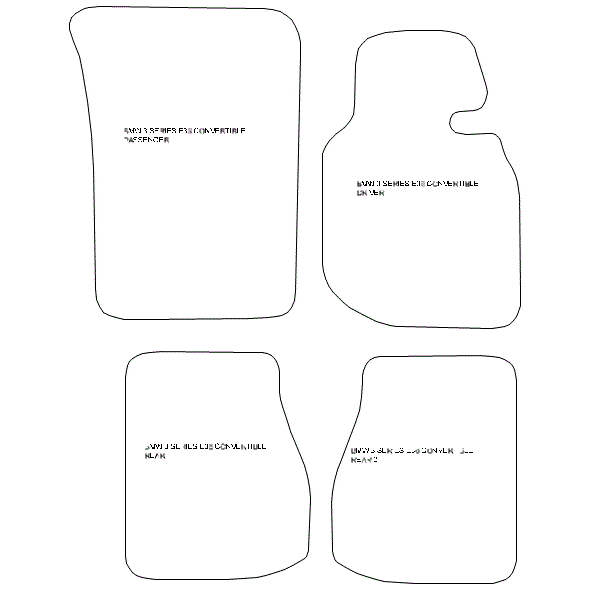 BMW 3 Series E36 Convertible Car Mats without Fixing Hole