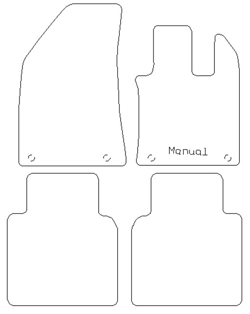 MG HS Manual Car Mats with 2 Piece Rear (2024 Onwards)