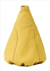 Natural Leather Gear Lever Cover - Yellow