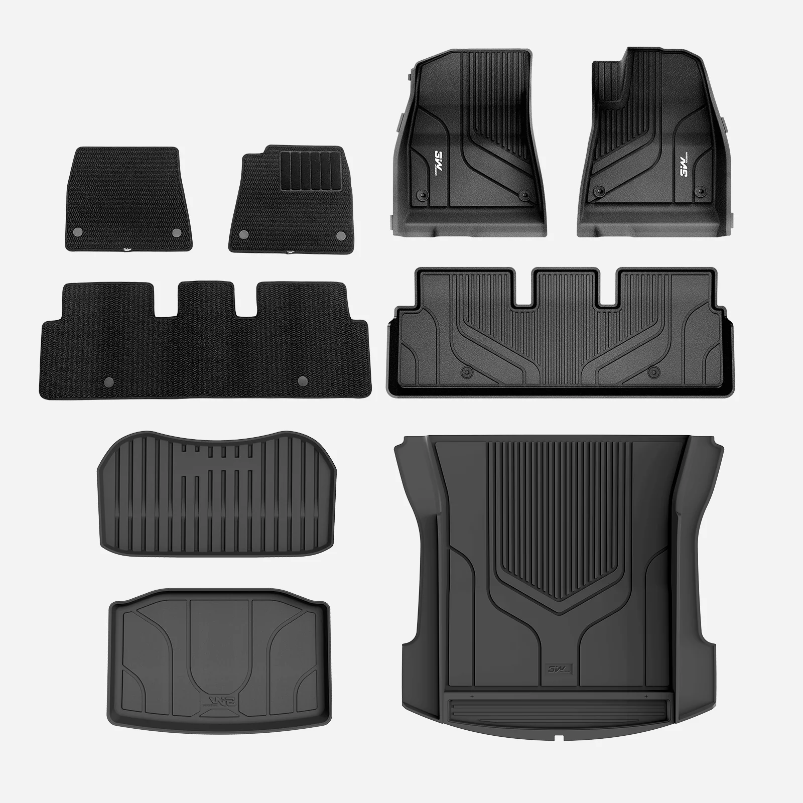 Custom Car Floor Mats All Weather Boot Liners, Storage Liner and Double Layer Carpeted Floor Liners for Tesla Model 3 (2021-2023)