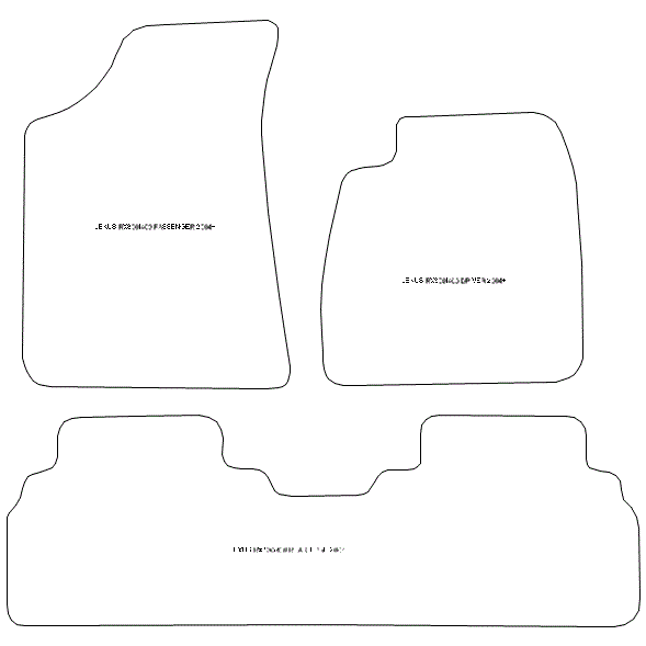 Lexus RX300 and RX400 Car Mats without Fixing Hole