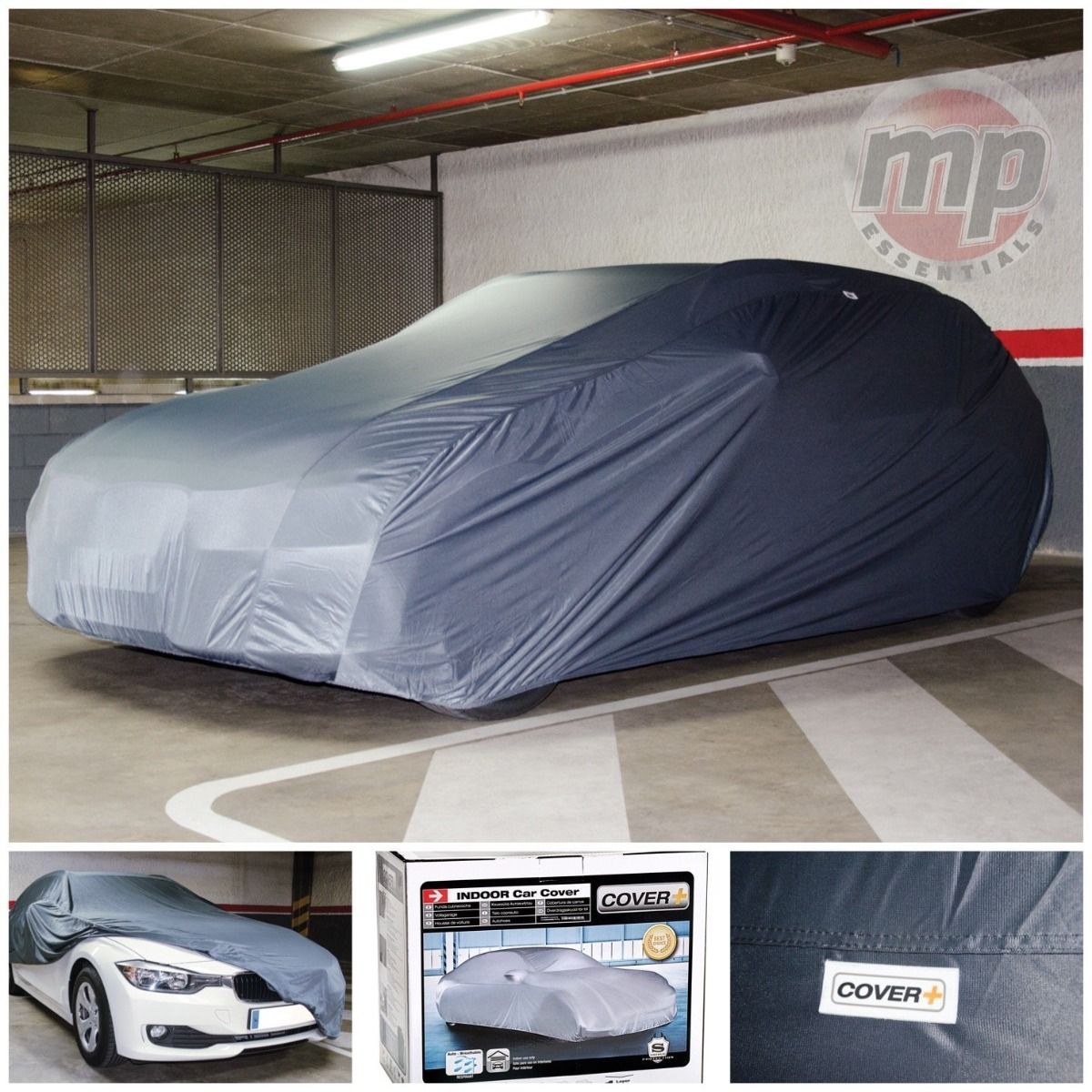 Premium Collection Soft Grey Fabric Indoor Garage & Showroom Car Cover