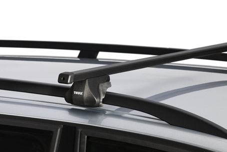 Thule Sqaure Roof Bars Rails Rack Fits Mitsubishi Outlander (Mk II) 05 On